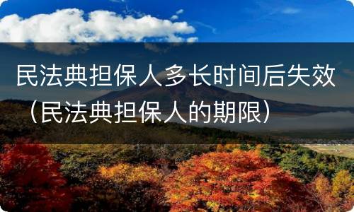 民法典担保人多长时间后失效（民法典担保人的期限）
