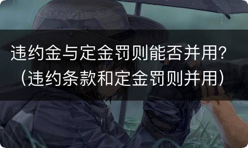 违约金与定金罚则能否并用？（违约条款和定金罚则并用）