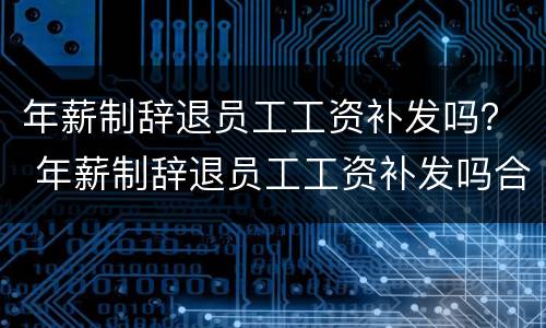 年薪制辞退员工工资补发吗？ 年薪制辞退员工工资补发吗合法吗