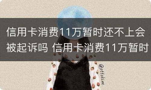 信用卡消费11万暂时还不上会被起诉吗 信用卡消费11万暂时还不上会被起诉吗知乎