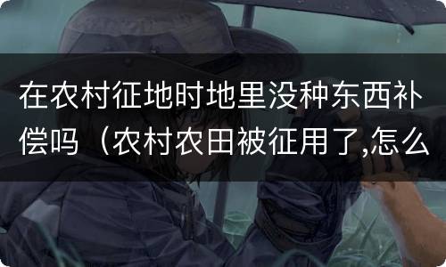 在农村征地时地里没种东西补偿吗（农村农田被征用了,怎么农民没有补偿?）