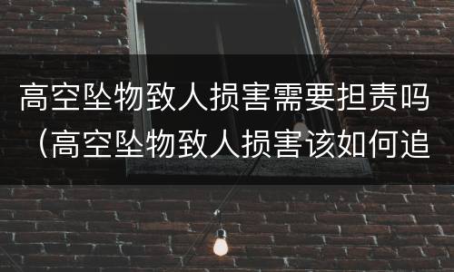 高空坠物致人损害需要担责吗（高空坠物致人损害该如何追责）