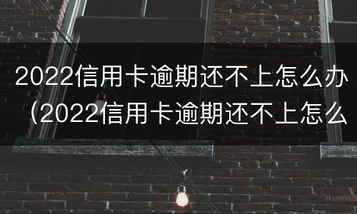 2022信用卡逾期还不上怎么办（2022信用卡逾期还不上怎么办呀）