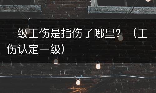 一级工伤是指伤了哪里？（工伤认定一级）