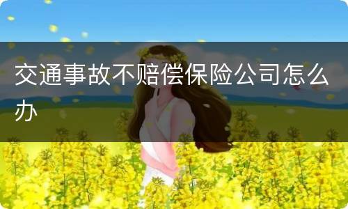 交通事故不赔偿保险公司怎么办