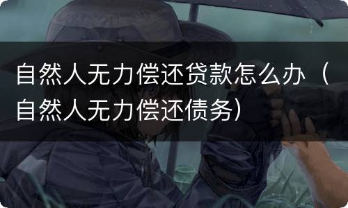 自然人无力偿还贷款怎么办（自然人无力偿还债务）