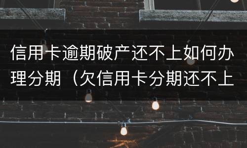信用卡逾期破产还不上如何办理分期（欠信用卡分期还不上怎么办）