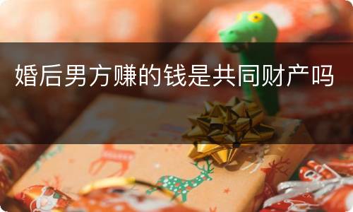 婚后男方赚的钱是共同财产吗