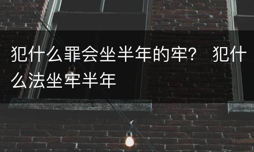 犯什么罪会坐半年的牢？ 犯什么法坐牢半年