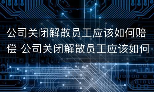 公司关闭解散员工应该如何赔偿 公司关闭解散员工应该如何赔偿n+1