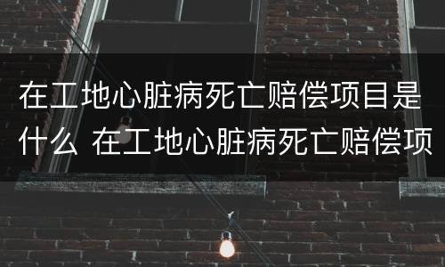 在工地心脏病死亡赔偿项目是什么 在工地心脏病死亡赔偿项目是什么名称