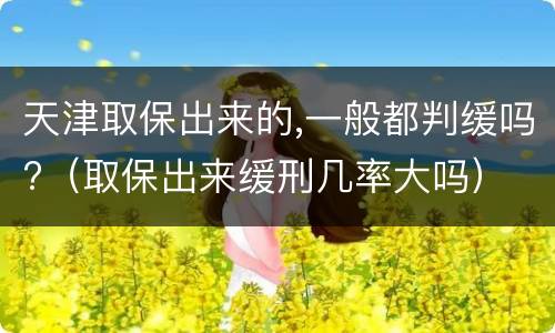 天津取保出来的,一般都判缓吗?（取保出来缓刑几率大吗）
