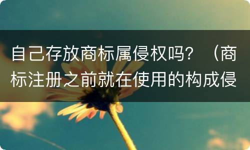 自己存放商标属侵权吗？（商标注册之前就在使用的构成侵权吗）