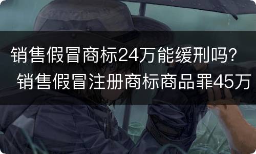 销售假冒商标24万能缓刑吗？ 销售假冒注册商标商品罪45万元能判缓刑吗