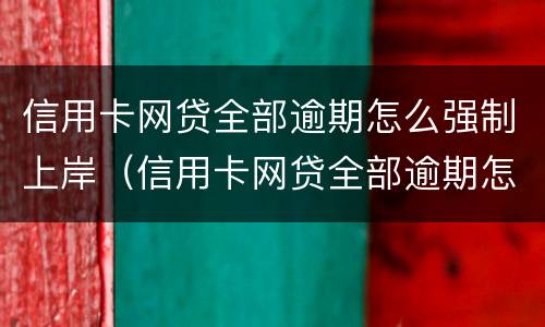 信用卡网贷全部逾期怎么强制上岸（信用卡网贷全部逾期怎么强制上岸呢）