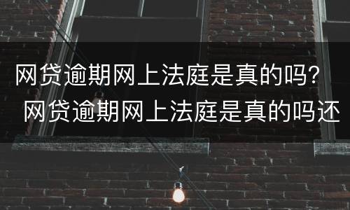 网贷逾期网上法庭是真的吗？ 网贷逾期网上法庭是真的吗还是假的