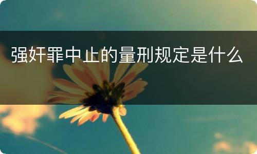 强奸罪中止的量刑规定是什么