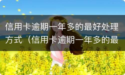 信用卡逾期一年多的最好处理方式（信用卡逾期一年多的最好处理方式是什么）