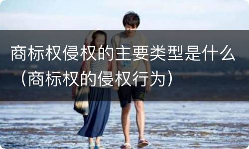 商标权侵权的主要类型是什么（商标权的侵权行为）