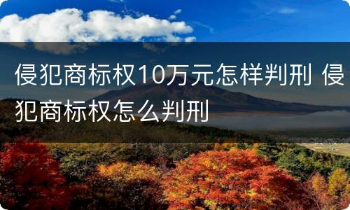 侵犯商标权10万元怎样判刑 侵犯商标权怎么判刑