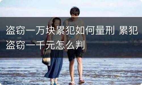 盗窃一万块累犯如何量刑 累犯盗窃一千元怎么判