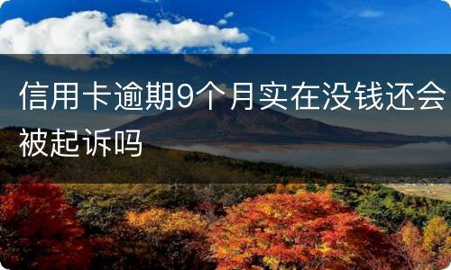 信用卡逾期9个月实在没钱还会被起诉吗