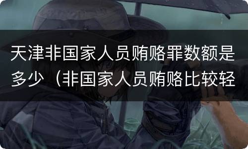 天津非国家人员贿赂罪数额是多少（非国家人员贿赂比较轻）