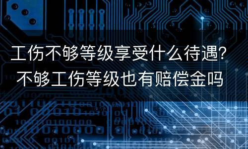 工伤不够等级享受什么待遇？ 不够工伤等级也有赔偿金吗