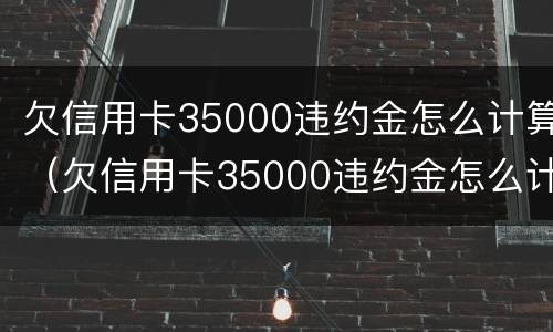 欠信用卡35000违约金怎么计算（欠信用卡35000违约金怎么计算利息）