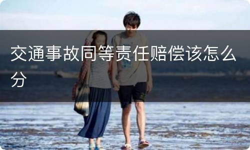 交通事故同等责任赔偿该怎么分