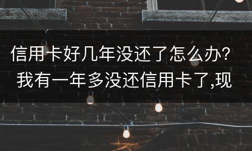 信用卡好几年没还了怎么办？ 我有一年多没还信用卡了,现在要还怎么办