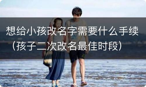 想给小孩改名字需要什么手续（孩子二次改名最佳时段）