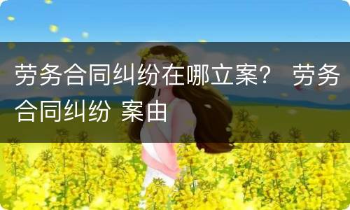 劳务合同纠纷在哪立案？ 劳务合同纠纷 案由
