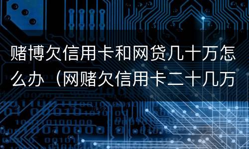 赌博欠信用卡和网贷几十万怎么办（网赌欠信用卡二十几万）