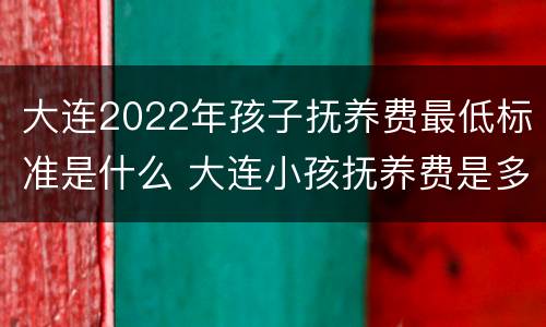 大连2022年孩子抚养费最低标准是什么 大连小孩抚养费是多少钱一个月