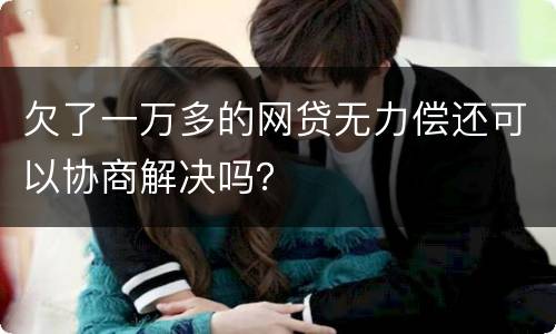 欠了一万多的网贷无力偿还可以协商解决吗？