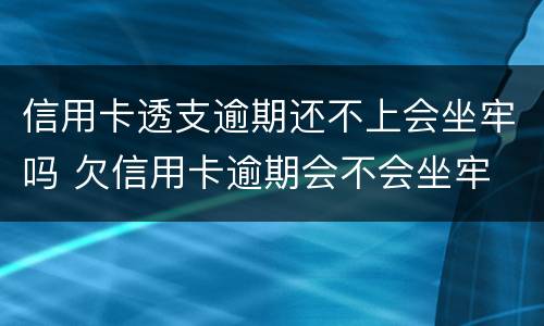 信用卡透支逾期还不上会坐牢吗 欠信用卡逾期会不会坐牢