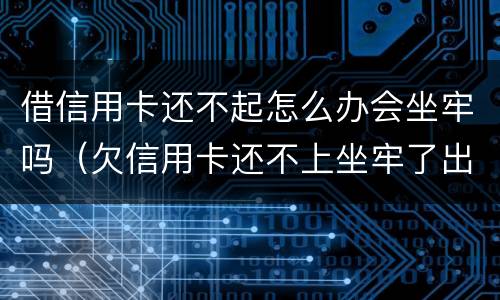 借信用卡还不起怎么办会坐牢吗（欠信用卡还不上坐牢了出来不还会怎么样）
