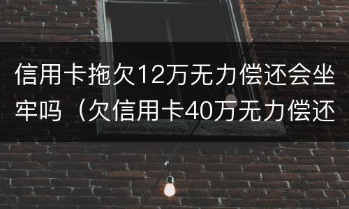 信用卡拖欠12万无力偿还会坐牢吗（欠信用卡40万无力偿还避免牢狱）