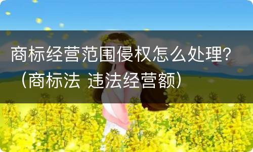 商标经营范围侵权怎么处理？（商标法 违法经营额）