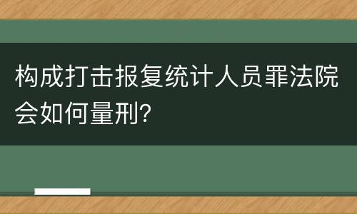 构成打击报复统计人员罪法院会如何量刑？