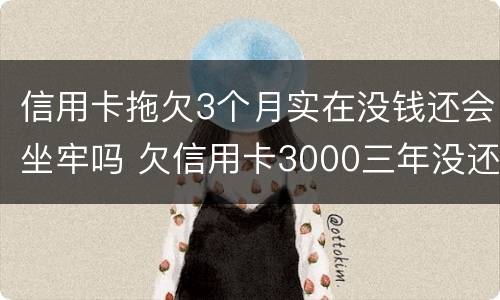 信用卡拖欠3个月实在没钱还会坐牢吗 欠信用卡3000三年没还会坐牢