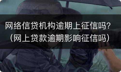 网络信贷机构逾期上征信吗？（网上贷款逾期影响征信吗）