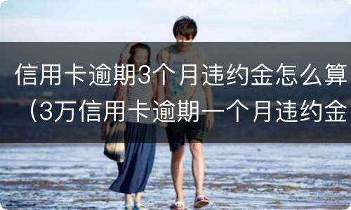 信用卡逾期3个月违约金怎么算（3万信用卡逾期一个月违约金多少）