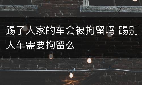 踢了人家的车会被拘留吗 踢别人车需要拘留么