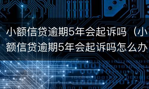 小额信贷逾期5年会起诉吗（小额信贷逾期5年会起诉吗怎么办）