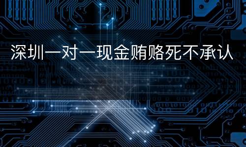 深圳一对一现金贿赂死不承认