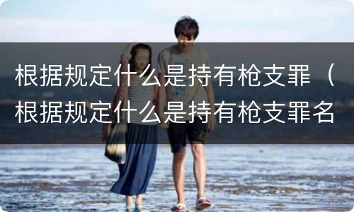 根据规定什么是持有枪支罪（根据规定什么是持有枪支罪名）