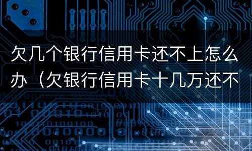 欠几个银行信用卡还不上怎么办（欠银行信用卡十几万还不上怎么办?）