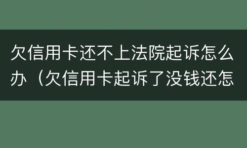 欠信用卡还不上法院起诉怎么办（欠信用卡起诉了没钱还怎么办）